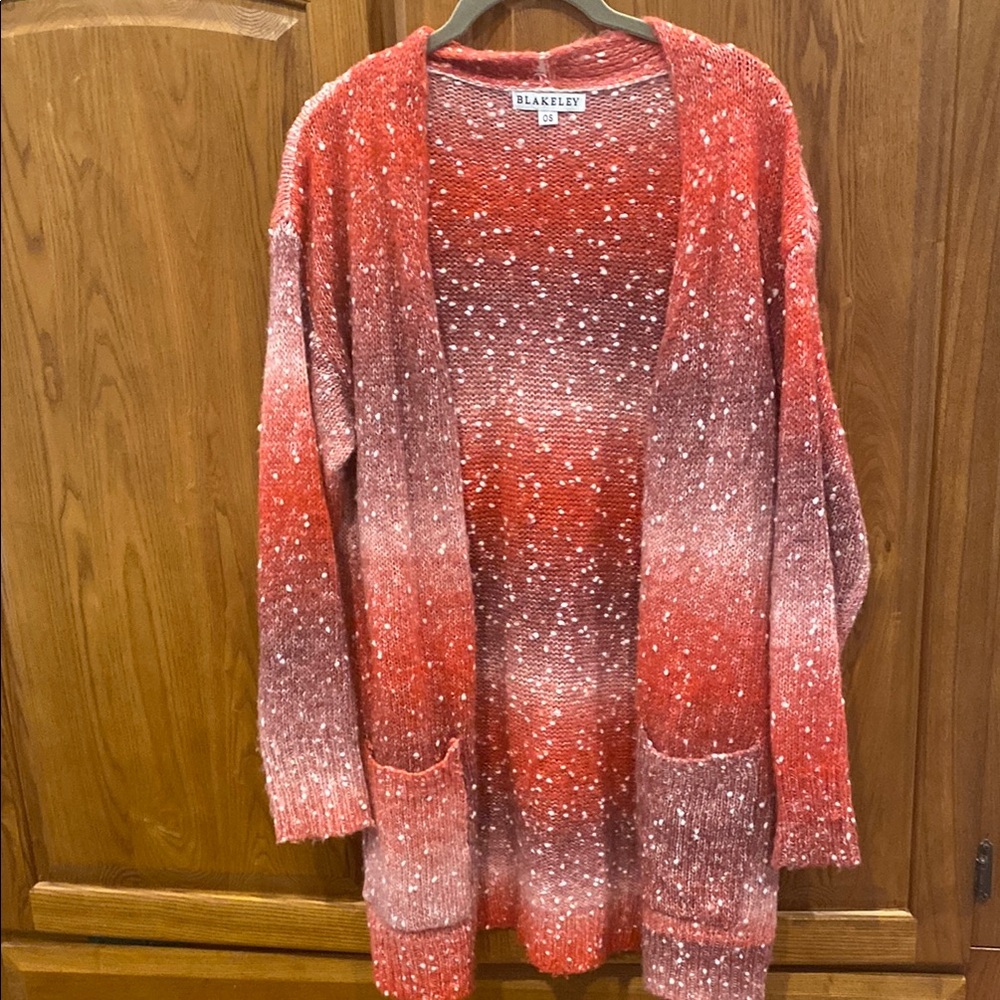 Women's Red Cardigan Sweater